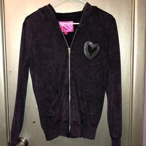 Purple acid washed jacket size m